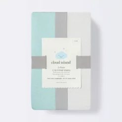 Fitted Play Yard Jersey Sheet - Cloud Island™ - Light Green/Gray - 2pk -Little Luxe Store GUEST b01670d2 5af9 42db 8f21 92ff8193aa4e