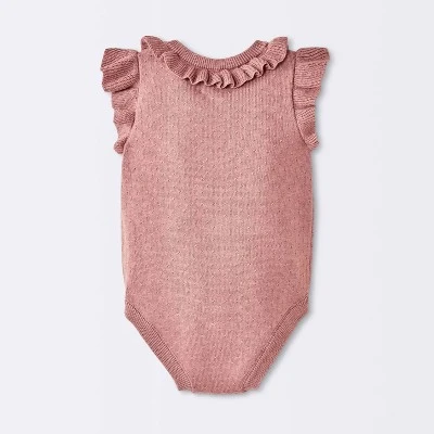 Baby Girls' Tank Sweater Romper - Cloud Island™ Purple 1 Baby Girls' Tank Sweater Romper - Cloud Island™ Purple
