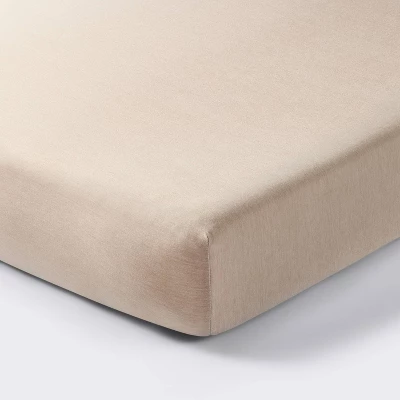 Polyester Rayon Fitted Crib Sheet - Stone - Cloud Island™ 4 Polyester Rayon Fitted Crib Sheet - Stone - Cloud Island™ - Image 4