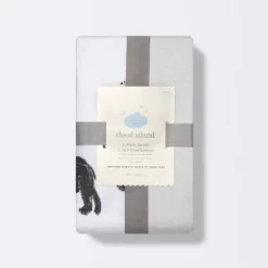 Fitted Jersey Crib Sheet 2pk - Cloud Island™ Two By Two Animals And Solid Gray -Little Luxe Store GUEST b2a3f054 da55 4266 838a 1628aecc45ef