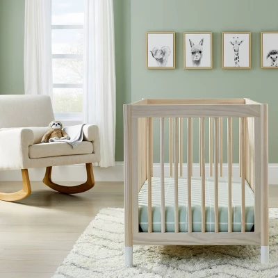 Fitted Crib Sheet - Cloud Island™ Mint Windowpane 1 Fitted Crib Sheet - Cloud Island™ Mint Windowpane