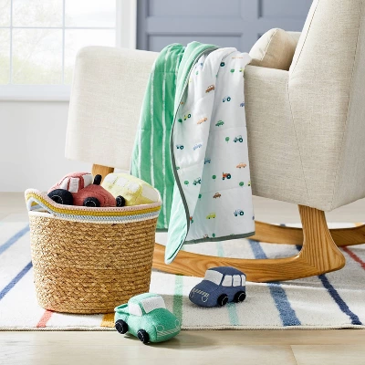 Natural Woven Round Storage Bin With Coiled Rope Handle - Cloud Island™ M 1 Natural Woven Round Storage Bin With Coiled Rope Handle - Cloud Island™ M