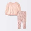 Baby Girls' 2pc Cat Applique Sweatshirt & Leggings Set - Cloud Island™ Pink