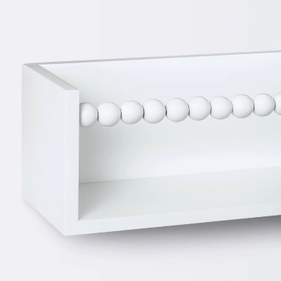 Beaded Decorative Wall Shelf - White - Cloud Island™ 2 Beaded Decorative Wall Shelf - White - Cloud Island™ - Image 2
