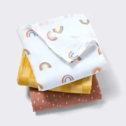 Muslin Swaddle Baby Blanket - Rainbows - 3pk - Cloud Island™ 7 Muslin Swaddle Baby Blanket - Rainbows - 3pk - Cloud Island™ -Little Luxe Store GUEST bdeaab8c 1842 44fb 977d d60f1f49520d