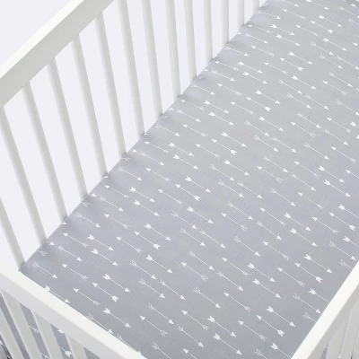 Fitted Crib Sheet Arrows - Cloud Island™ Gray 2 Fitted Crib Sheet Arrows - Cloud Island™ Gray - Image 2