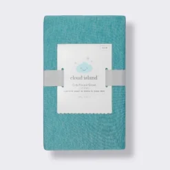 Polyester Rayon Fitted Crib Sheet - Teal - Cloud Island™ 6 Polyester Rayon Fitted Crib Sheet - Teal - Cloud Island™ -Little Luxe Store GUEST bf1bd037 e245 47ed 900c f8e99a8486e0