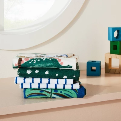 Flannel Baby Blanket Dino-snore - Cream/Blue/Green - 4pk - Cloud Island™ 1 Flannel Baby Blanket Dino-snore - Cream/Blue/Green - 4pk - Cloud Island™