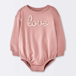 Baby Girls' Love Sweatshirt Romper - Cloud Island™ Pink 7 Baby Girls' Love Sweatshirt Romper - Cloud Island™ Pink -Little Luxe Store GUEST c162c7b4 7878 4241 9675 089373389640