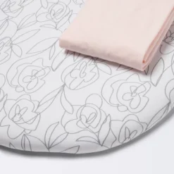 Jersey Bassinet Sheet 2pk - Cloud Island™ Floral And Solid Light Pink -Little Luxe Store GUEST c446510e 73ea 46f1 b42d 8934c0faa2c1