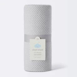 Seed Stitch Sweater Knit Baby Blanket - Gray - Cloud Island™ -Little Luxe Store GUEST c46d3a9f a0d1 49c9 b801 2273bc1e5d10