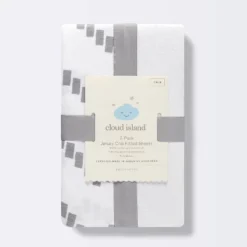 Fitted Jersey Crib Sheet - Cloud Island™ Gray Chevron And Solid White - 2pk 5 Fitted Jersey Crib Sheet - Cloud Island™ Gray Chevron And Solid White - 2pk -Little Luxe Store GUEST c62fb659 0ab0 4bfc 8594 efba432915bd