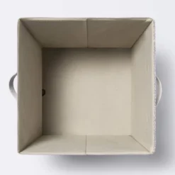 Tufted Canvas 13"x13" Storage Cube - Cloud Island™ Gray/Cream -Little Luxe Store GUEST c67d35c4 db01 4dd6 aaf7 bf1269979386