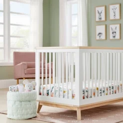 Little Luxe Store 9 Fitted Crib Sheet - Cloud Island™ Garden Floral