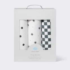 Muslin Swaddle Baby Blanket - Dots & Checks - 3pk - Cloud Island™ -Little Luxe Store GUEST d0ccfb36 3ce3 489f b519 5ab9063f2f66
