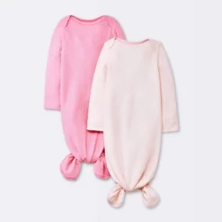 Baby Girls' 2pk Basic Waffle Gowns - Cloud Island™ Pink -Little Luxe Store GUEST d6b16d1d 42ba 43d9 bc93 8afa30e53b3b