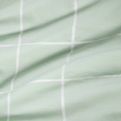 Fitted Crib Sheet - Cloud Island™ Mint Windowpane 3 Fitted Crib Sheet - Cloud Island™ Mint Windowpane - Image 3