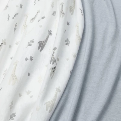 Fitted Jersey Crib Sheet - Cloud Island™ Giraffes/Dark Gray 2pk 2 Fitted Jersey Crib Sheet - Cloud Island™ Giraffes/Dark Gray 2pk - Image 2