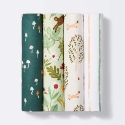 Flannel Baby Blanket Fauna - Green/White/Pink - 4pk - Cloud Island™ 5 Flannel Baby Blanket Fauna - Green/White/Pink - 4pk - Cloud Island™ -Little Luxe Store GUEST e2d0a3c9 6a00 44cd 8ccb 46129dcc05eb