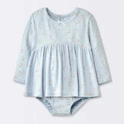 Baby Girls' Floral Skirted Bodysuit - Cloud Island™ Blue 7 Baby Girls' Floral Skirted Bodysuit - Cloud Island™ Blue -Little Luxe Store GUEST e32c537b 8692 4393 b4a1 342f07f2fe18