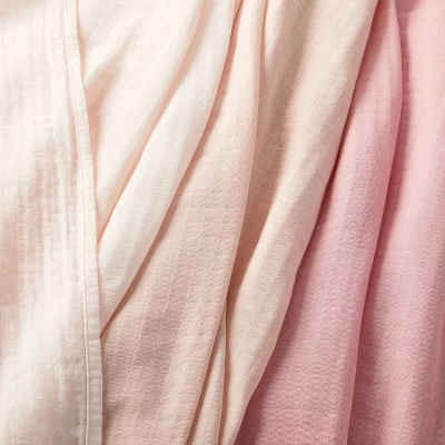 Muslin Swaddle Baby Blanket - Pink Solids - 3pk - Cloud Island™ 2 Muslin Swaddle Baby Blanket - Pink Solids - 3pk - Cloud Island™ - Image 2