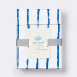 Fitted Crib Sheet Stripe - Navy/White - Cloud Island™ 6 Fitted Crib Sheet Stripe - Navy/White - Cloud Island™ -Little Luxe Store GUEST e7152553 4d11 43dd 8128 32cb8367b5d6