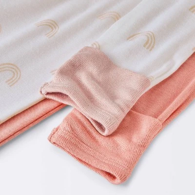 Baby Girls' 2pk Rainbow So Very Soft Modal Blend Sleep N' Play - Cloud Island™ Pink 2 Baby Girls' 2pk Rainbow So Very Soft Modal Blend Sleep N' Play - Cloud Island™ Pink - Image 2