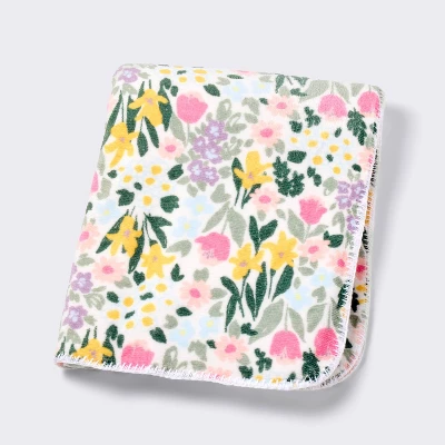 Plush Baby Blanket - Painterly Floral - Cloud Island™ 4 Plush Baby Blanket - Painterly Floral - Cloud Island™ - Image 4