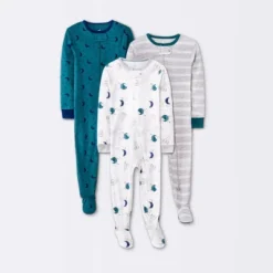 Baby Boys' 3pk Tight Fit Sleep N' Play - Cloud Island™ -Little Luxe Store GUEST ecfb2388 c1a9 4216 bf12 c59148b9a77a