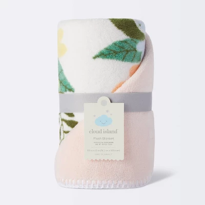 Plush Baby Blanket Floral Meadow - Cloud Island™ 3 Plush Baby Blanket Floral Meadow - Cloud Island™ - Image 3