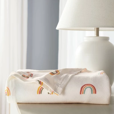 Polyester Rayon Jersey Swaddle - Cloud Island™ Rainbows 1 Polyester Rayon Jersey Swaddle - Cloud Island™ Rainbows