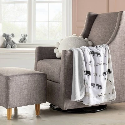 Plush Two By Two Baby Blanket - Animals - Cloud Island™ 1 Plush Two By Two Baby Blanket - Animals - Cloud Island™