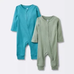 Baby 2pk Basic Wide Rib Romper - Cloud Island™ Green 5 Baby 2pk Basic Wide Rib Romper - Cloud Island™ Green -Little Luxe Store GUEST f18c759b f567 4a7a 9595 bb166216d579