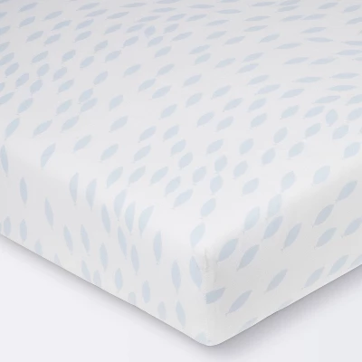 Fitted Crib Sheet - Cloud Island™ School Of Fish Light Blue And White 5 Fitted Crib Sheet - Cloud Island™ School Of Fish Light Blue And White - Image 5