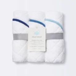 Changing Pad Liner White With Blue Edge - Cloud Island™ 3pk -Little Luxe Store GUEST f7a275d1 4928 4987 b2b5 bf1f4ebc764b