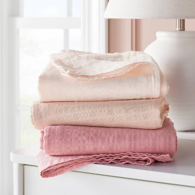 Muslin Swaddle Baby Blanket - Pink Solids - 3pk - Cloud Island™ 1 Muslin Swaddle Baby Blanket - Pink Solids - 3pk - Cloud Island™