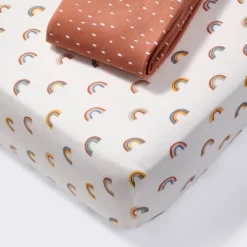 Fitted Jersey Crib Sheet - Rainbows - 2pk - Cloud Island™ 7 Fitted Jersey Crib Sheet - Rainbows - 2pk - Cloud Island™ -Little Luxe Store GUEST f8e7c3b9 22bf 4859 be96 2f2e87b28419