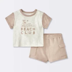 Baby Boys' Beach Club Cargo Top & Shorts Set - Cloud Island™ Cream 7 Baby Boys' Beach Club Cargo Top & Shorts Set - Cloud Island™ Cream -Little Luxe Store GUEST fbab5074 ec8e 498b 8255 759632c4f91f