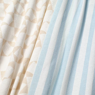 Fitted Jersey Crib Sheet - Stripes & Checks - 2pk - Cloud Island™ 2 Fitted Jersey Crib Sheet - Stripes & Checks - 2pk - Cloud Island™ - Image 2