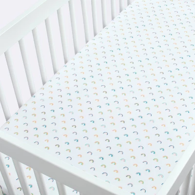 Fitted Crib Sheet Rainbows - Cloud Island™ 2 Fitted Crib Sheet Rainbows - Cloud Island™ - Image 2