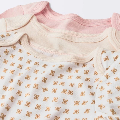 Baby Girls' 3pk Modal Bodysuit - Cloud Island™ Pink 2 Baby Girls' 3pk Modal Bodysuit - Cloud Island™ Pink - Image 2